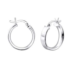 Womens Sterling Silver .925 Small Hoop Earrings Unisex Adult